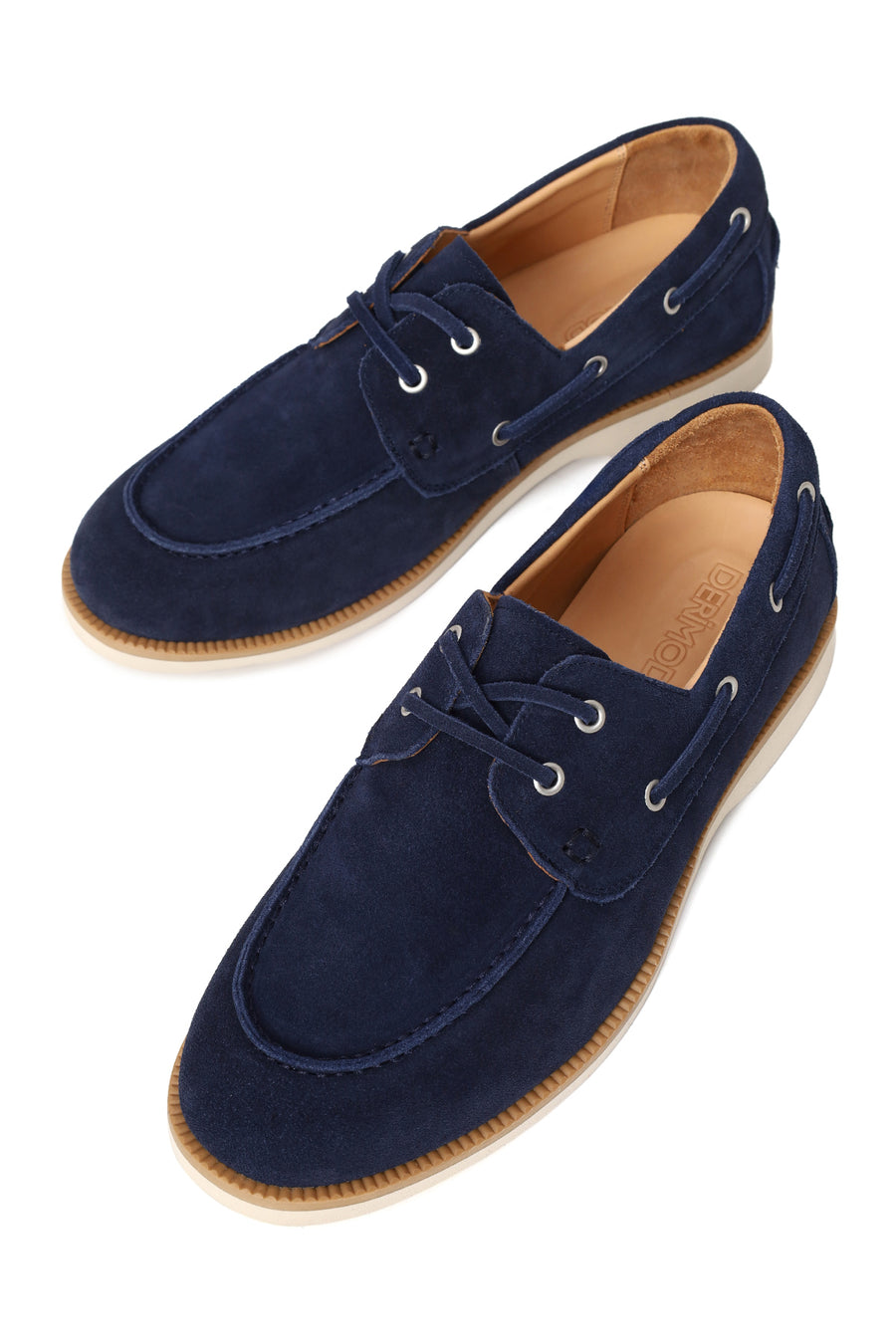 Male Navy Blue Lace-Up Suede Casual Shoes
