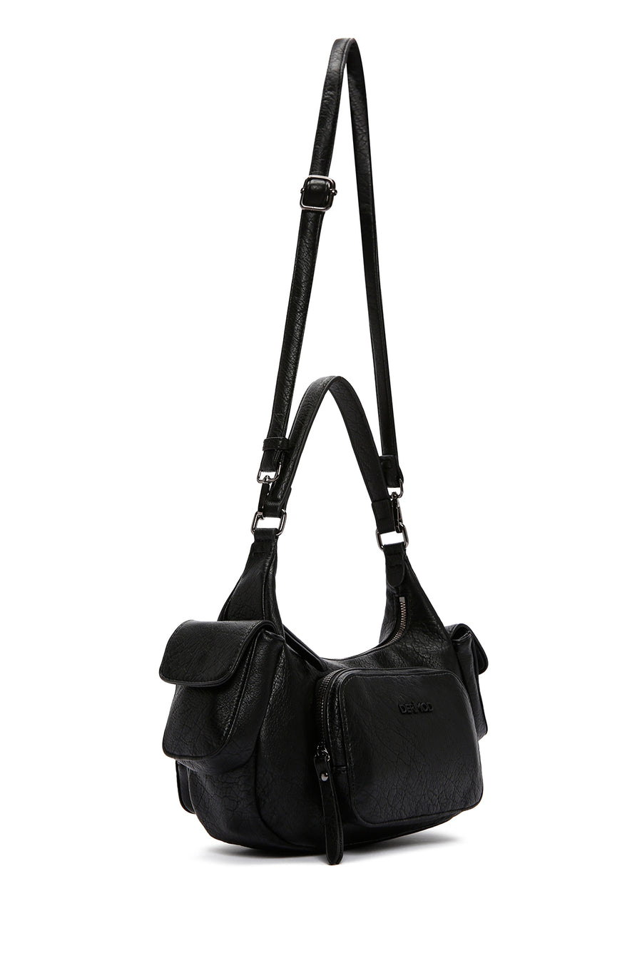 Women's Black Long Strap Shoulder Bag