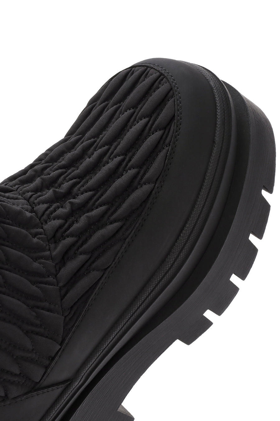Women's Black Thick Soled Fabric Boots