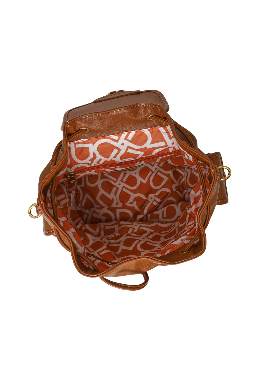 Woman Brown Casual Backpack