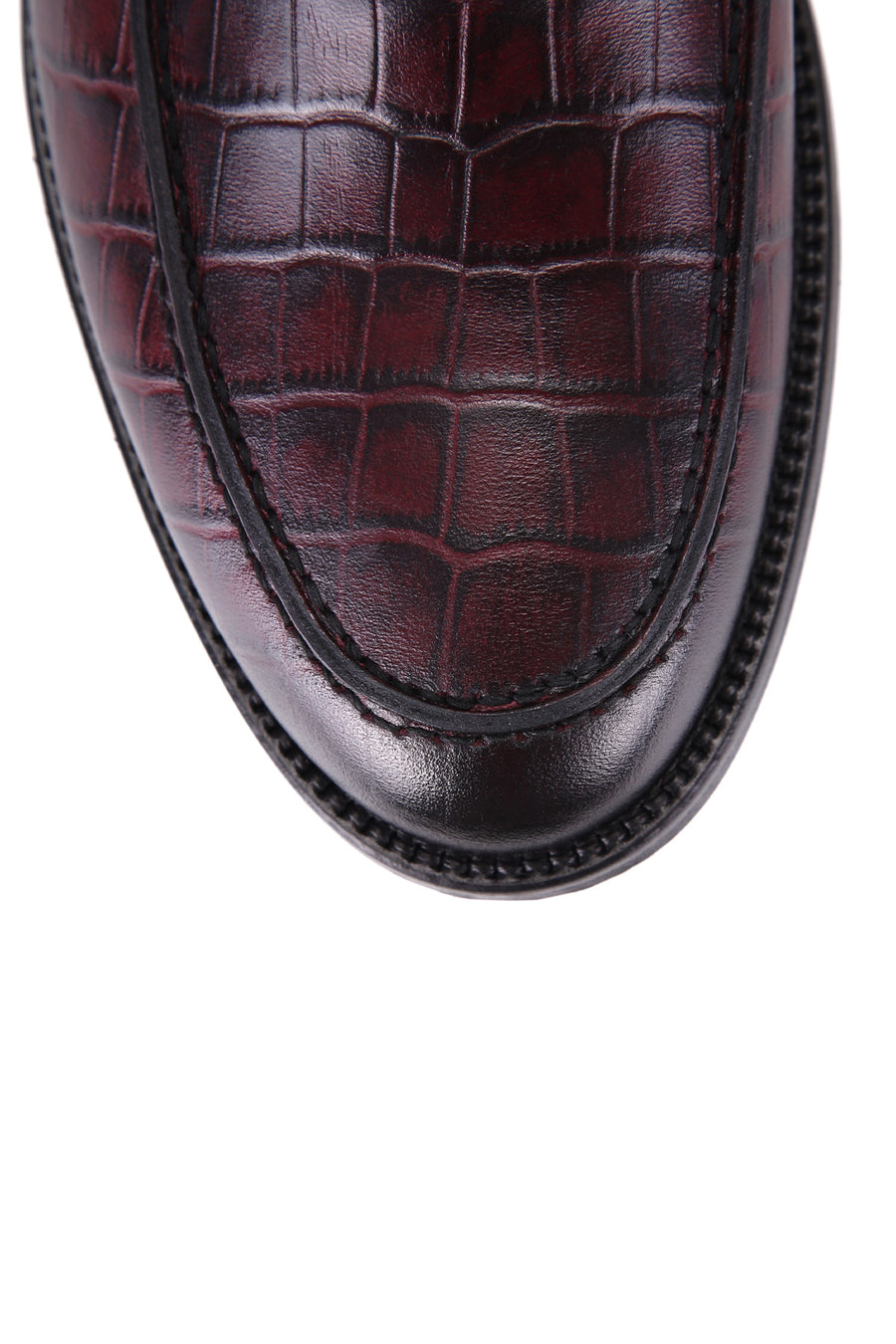 Crocodile Patterned Men's Leather Shoes