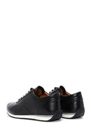 Men's Black Lace-Up Leather Casual Sneaker | Derimod