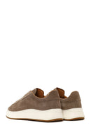 Male Beige Lace-Up Thick-Soled Suede Leather Sneaker | Derimod