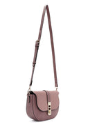 Women's Pink Long Strap Crocodile Patterned Shoulder Bag | Derimod