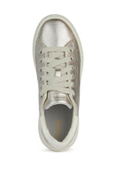 Geox Women's Gray Spherica Ec4.1 Lace-up Leather Sneaker | Derimod