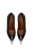 Woman Black Thin-Heeled Leather Stiletto | Derimod