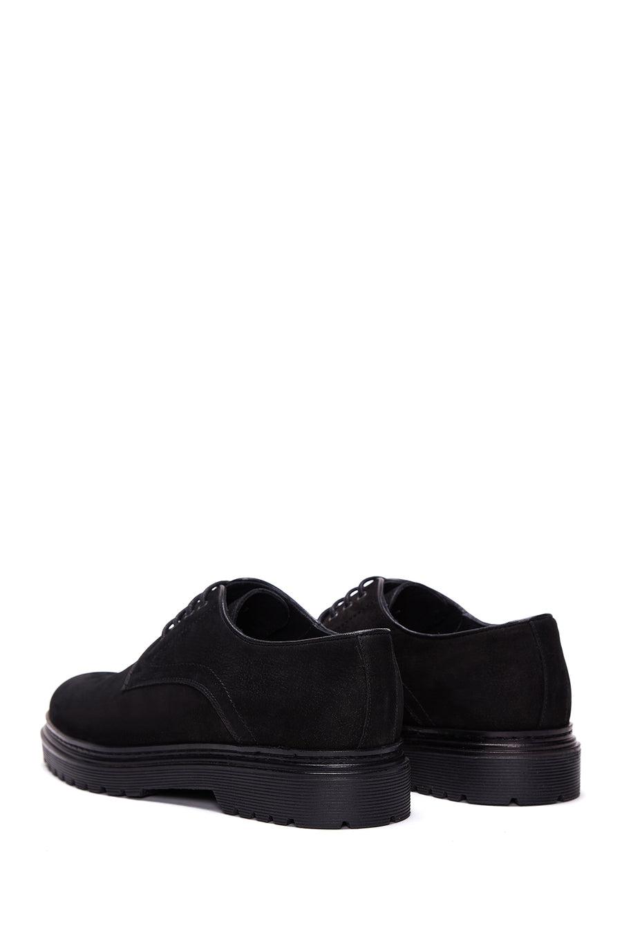 Men's Black Nubuck Leather Shoes