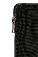 Women's Black Long Strap Stone Cross Bag | Derimod