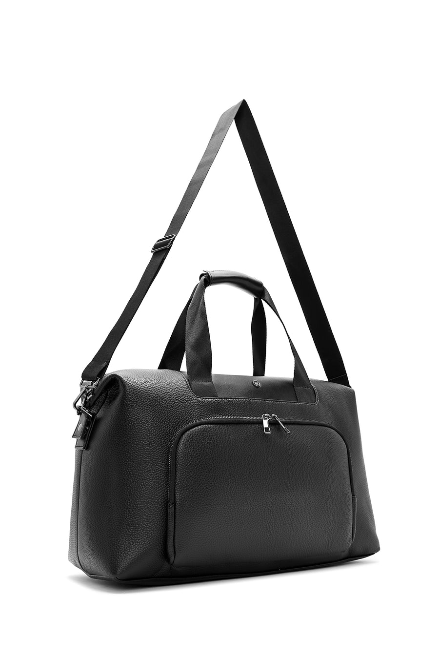 Unisex Black Long-Strap Trip Bag