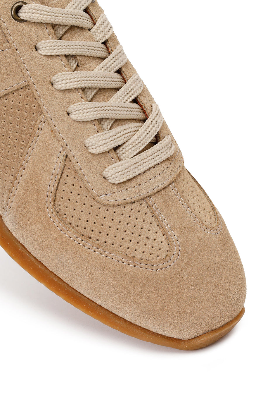 Male Beige Lace-up Suede Leather Sneaker