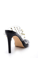 Women's Studded Detailed Heeled Slippers | Derimod