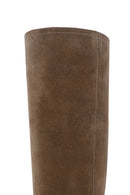 Women's Brown Suede Leather Boots | Derimod