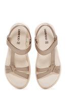 Kadın Altın Düz Comfort Sandalet | Derimod