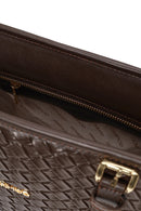 Woman Brown Knitted Shoulder Bag | Derimod