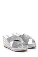 Women's Wedge Heeled Slippers | Derimod