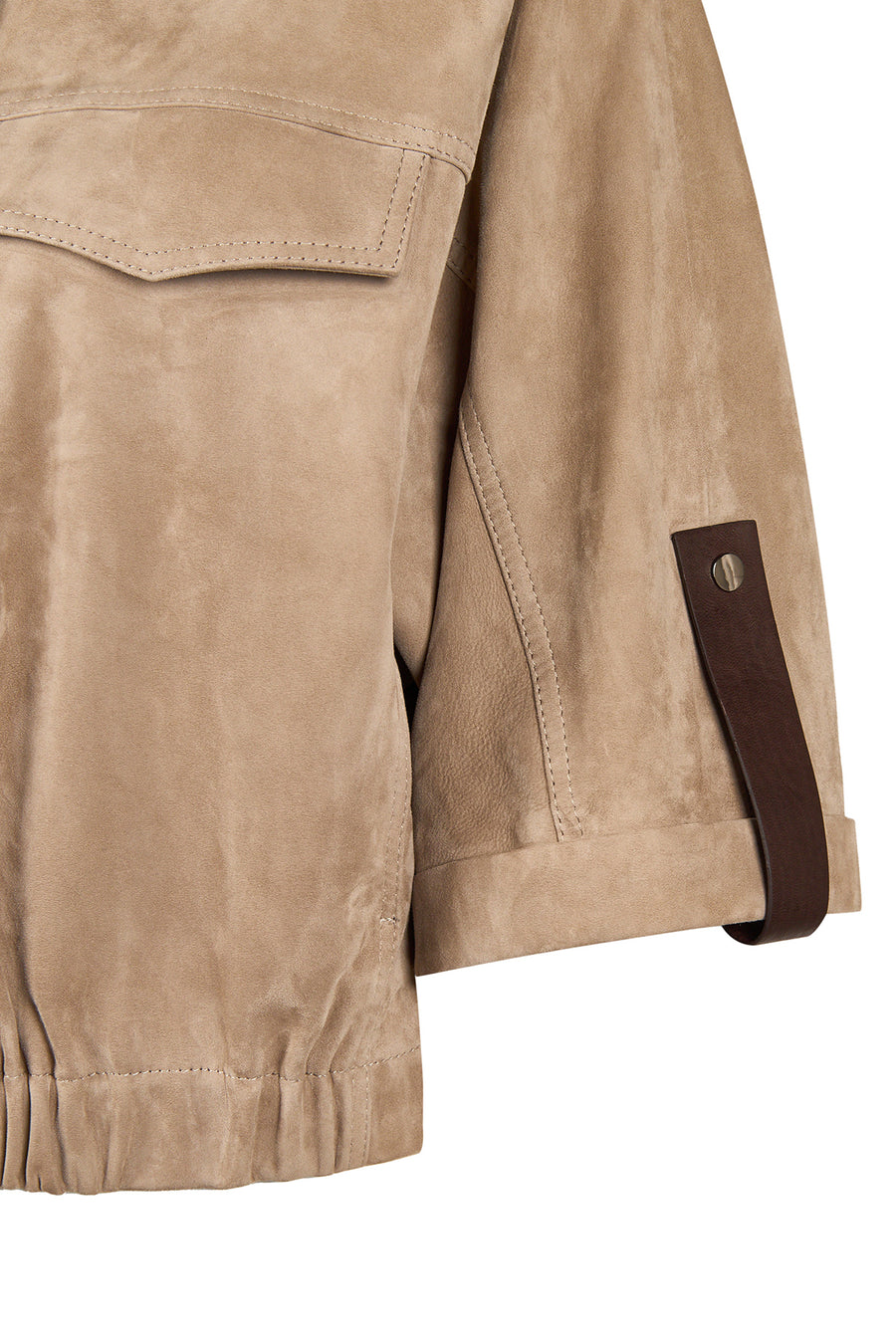 Mexico Woman Beige Oversize Suede Jacket