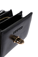 Women's Black Patent Leather Wallet | Derimod