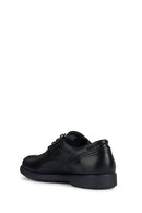 Geox Men's Black Spherica Ec11 Wide Lace-Up Leather Casual Shoes | Derimod