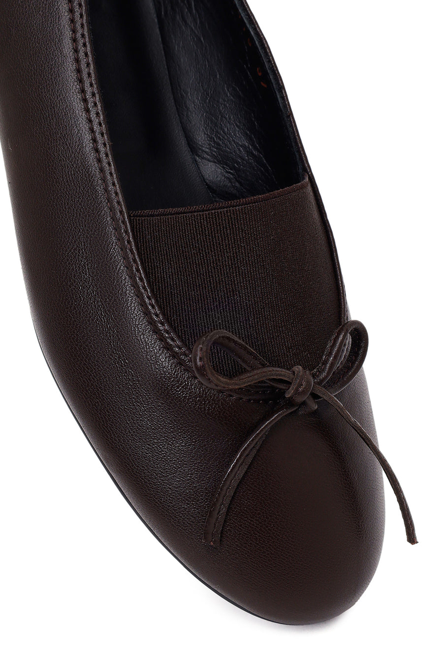 Woman Brown Leather Ballet Flat