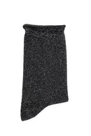 Women's Black Lurex Cotton Socks | Derimod