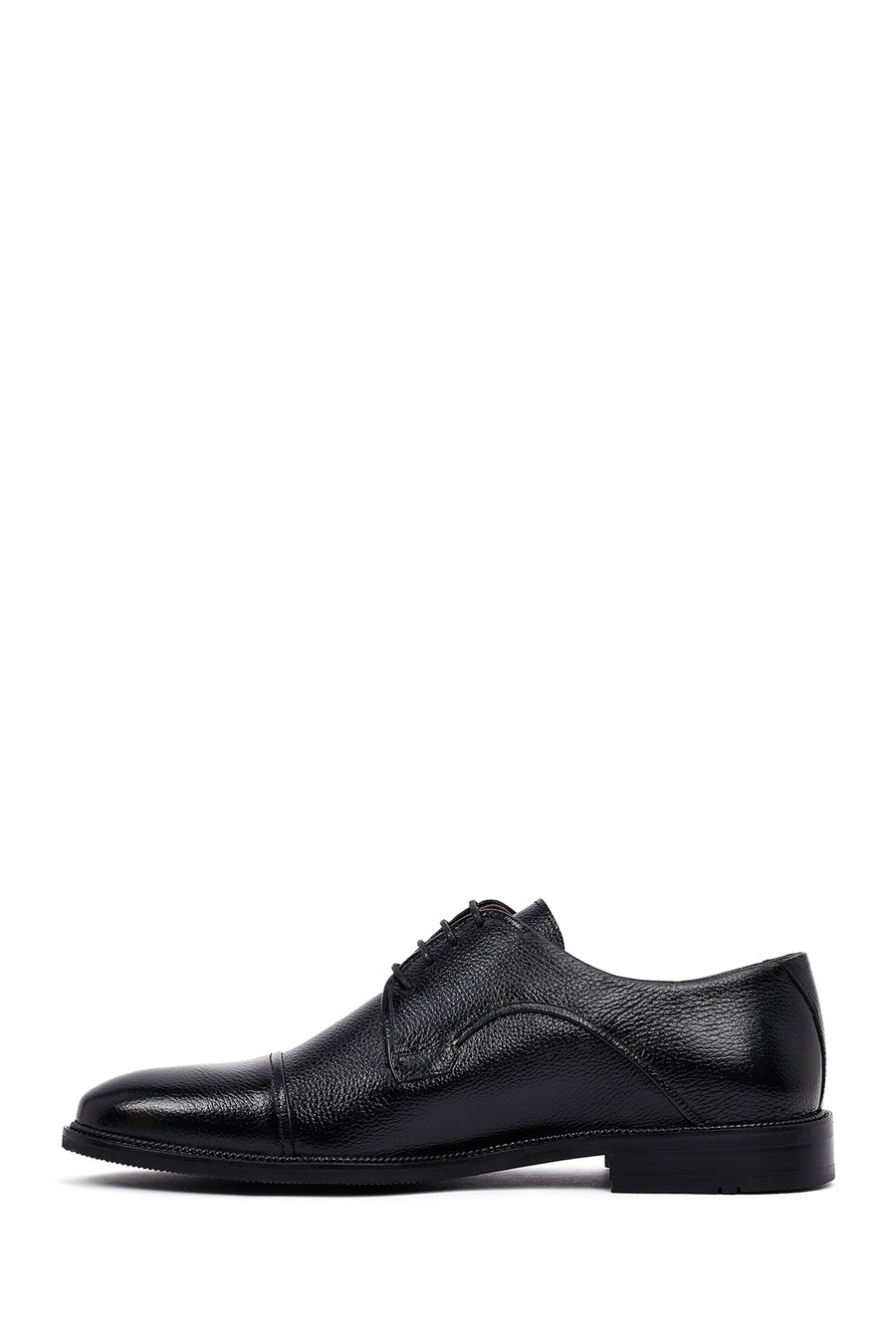 Male Black Lace-Up Leather Casual Shoes