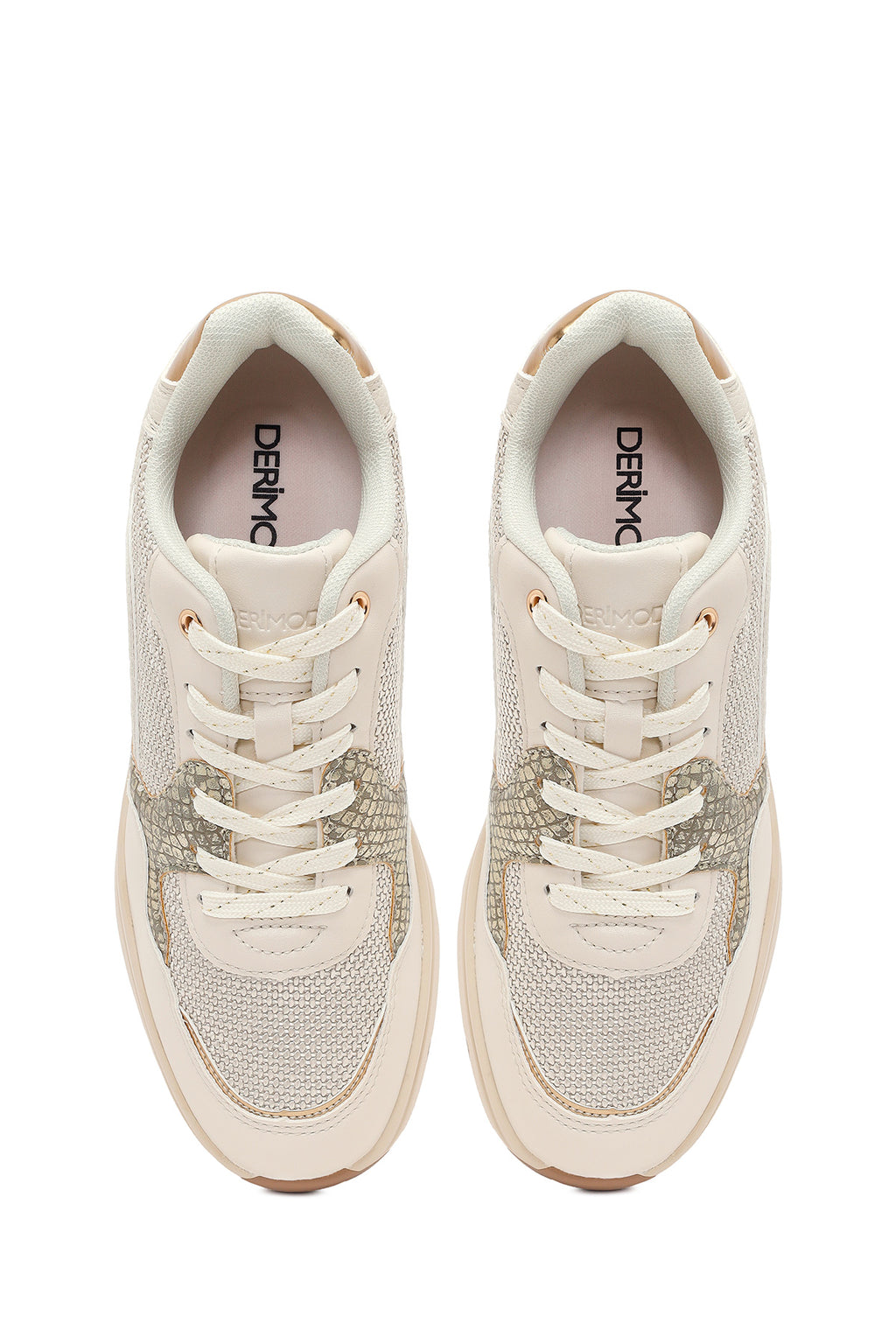 Kadın Bej Kalın Tabanlı Sneaker