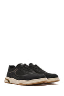 Men's Black Lace-up Leather Sneaker | Derimod