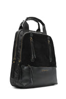 Women's Black Suede Backpack | Derimod