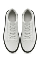 Erkek Beyaz Bağcıklı Deri Sneaker | Derimod