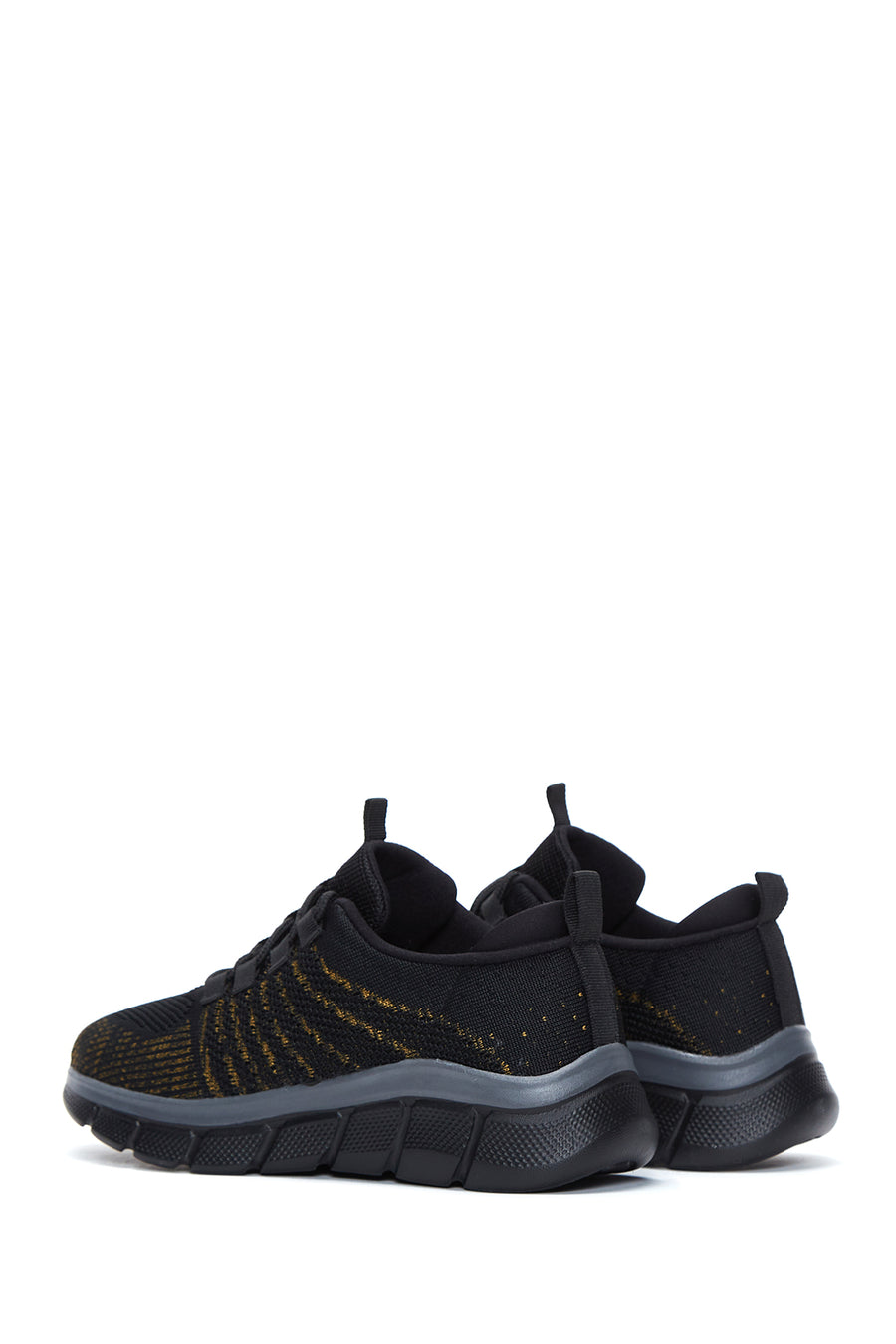 Women's Black Fabric Sneaker