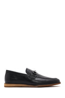 Derimod Black Men's Black Leather Loafer | Derimod