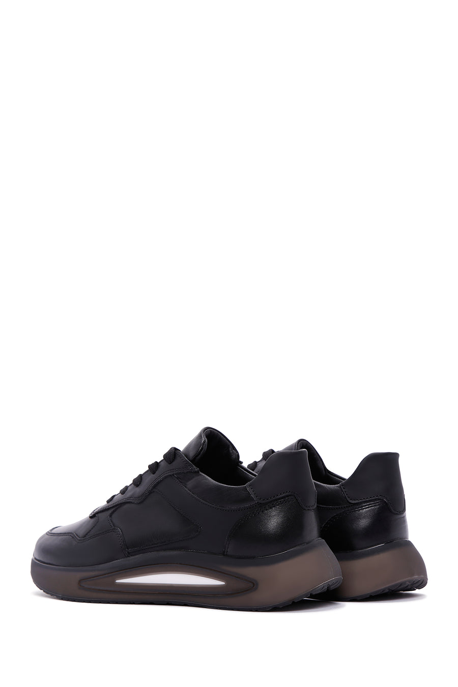 Men's Black Leather Sneaker
