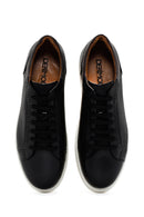 Men's Black Lace-up Leather Sneaker | Derimod