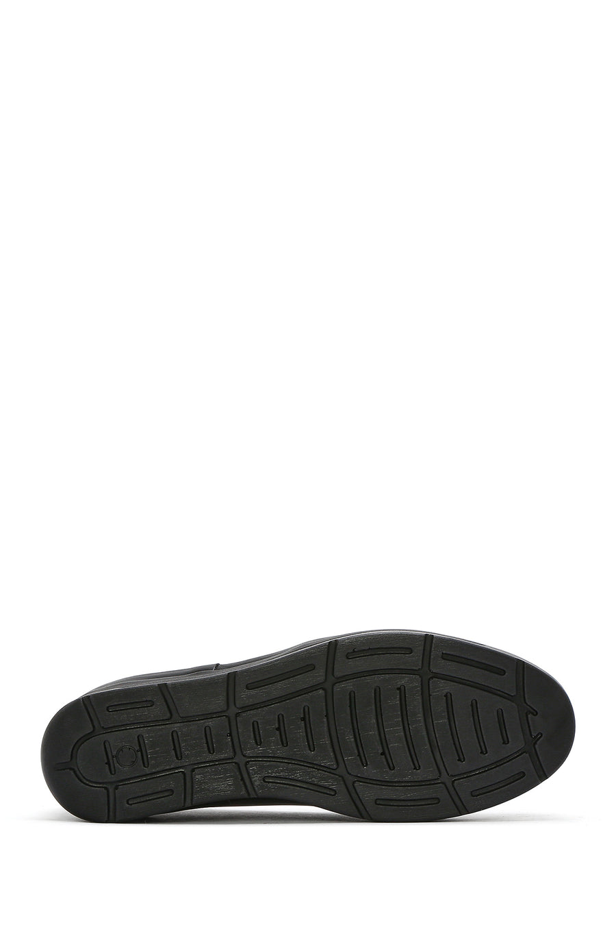 Women's Black Wedge Heel Leather Comfort Loafer