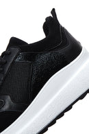 Women's Black Thick Soled Sneaker | Derimod