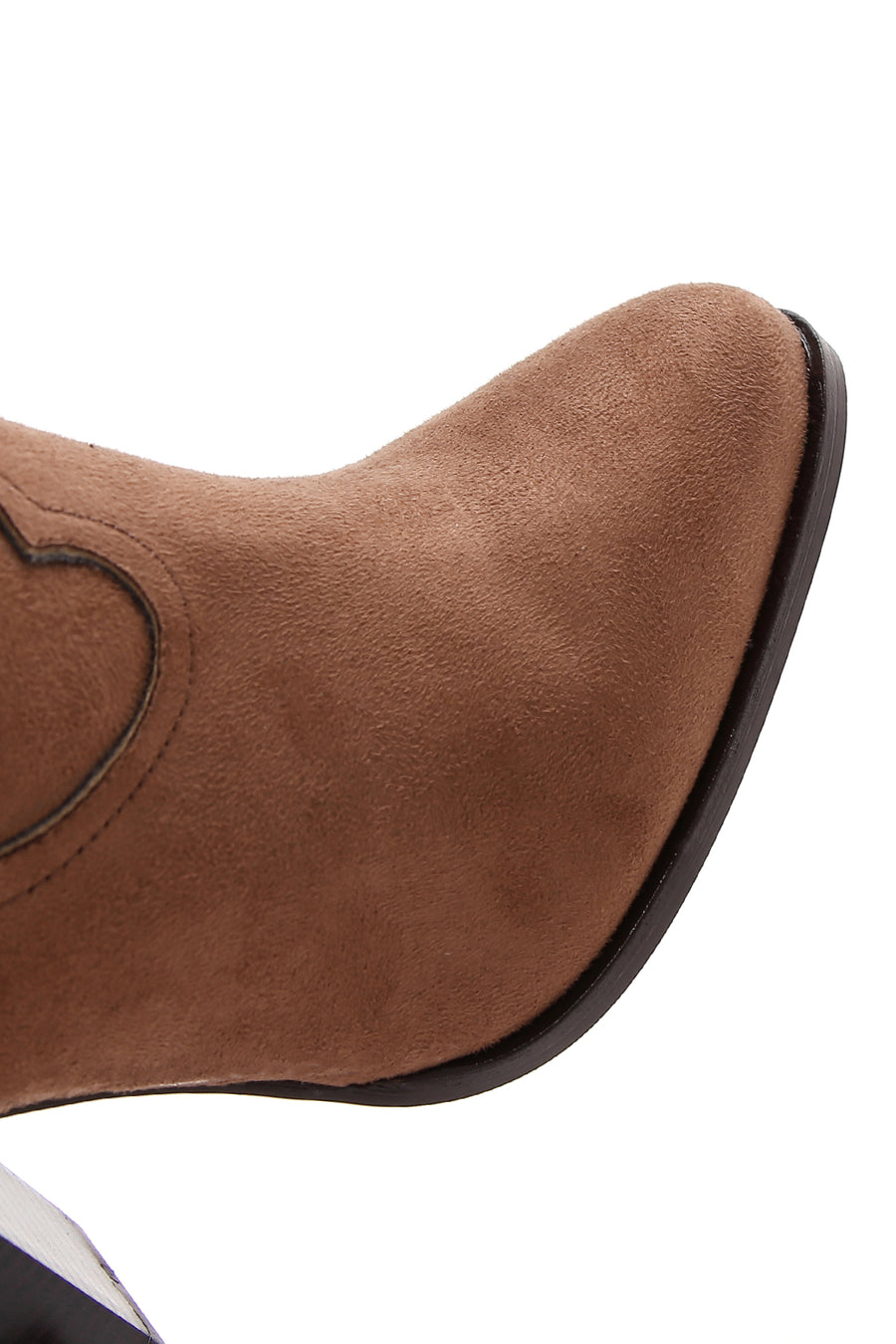 Women's Tan Suede Heeled Cowboy Boots