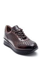 Men's Leather Braided Sneaker | Derimod