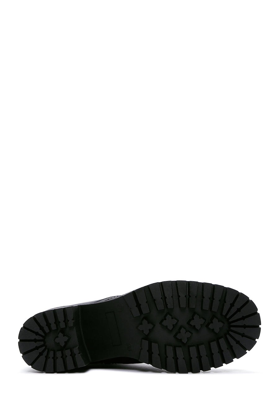 Women's Black Leather Heeled Boots