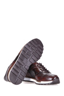 Crocodile Patterned Men's Leather Sneaker | Derimod