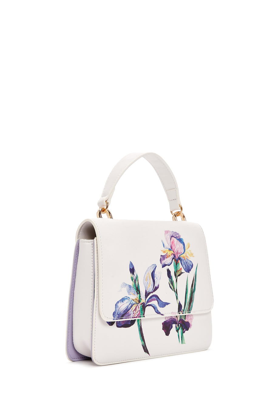 Women's White Long Strap Printed Shoulder Bag