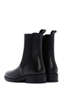 Women's Black Leather Zippered Chelsea Boots | Derimod