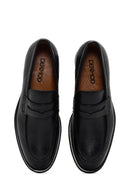 Men's Black Leather Loafer | Derimod