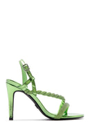 Women's Green Stone Thin Heel Sandals | Derimod