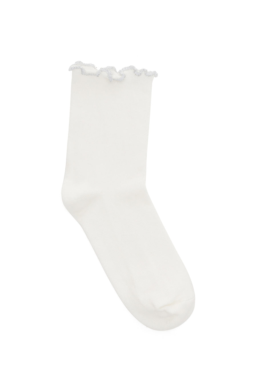 Women's White Cotton Socks