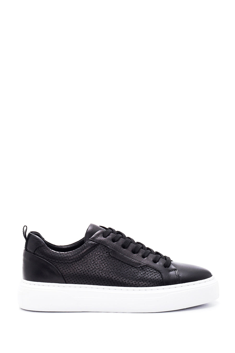 Men's Black Lace-up Leather Sneaker 24SFD640914 | Derimod
