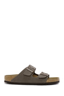 Birkenstock Women's Brown Arizona Eva Nubuck Leather Slippers | Derimod