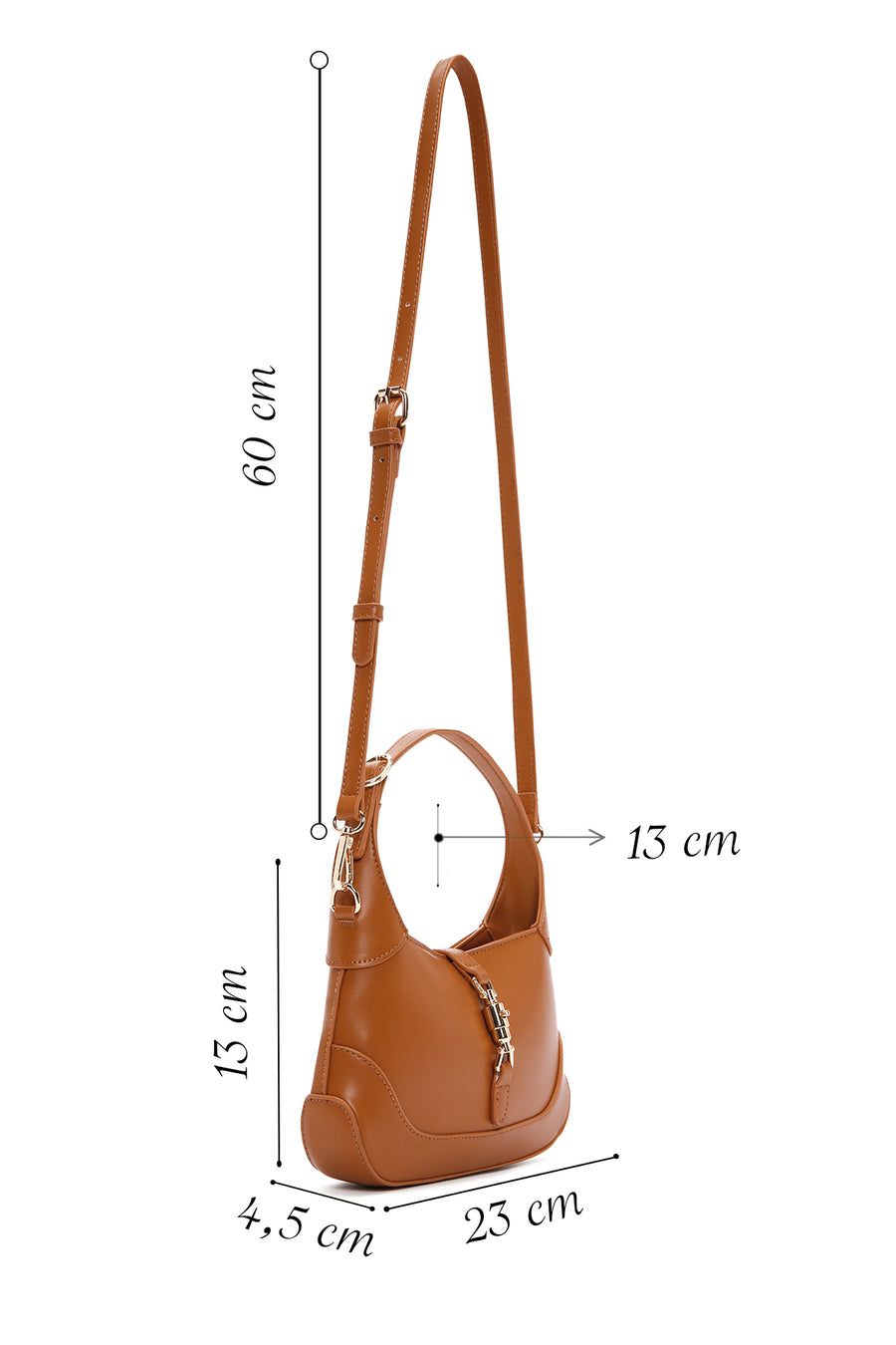 Women's Tan Long Strap Shoulder Bag