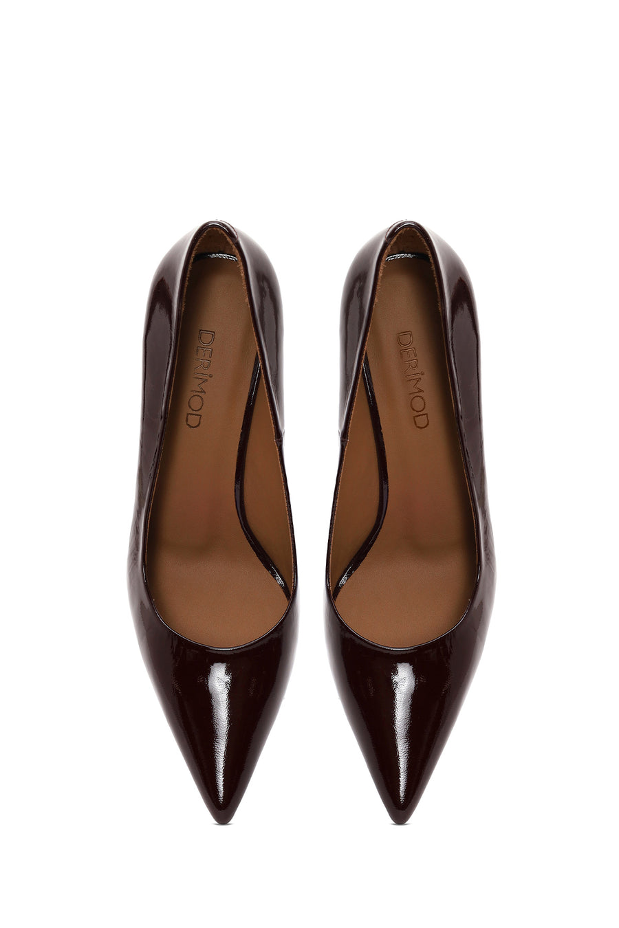Kadın Bordo İnce Topuklu Rugan Deri Stiletto