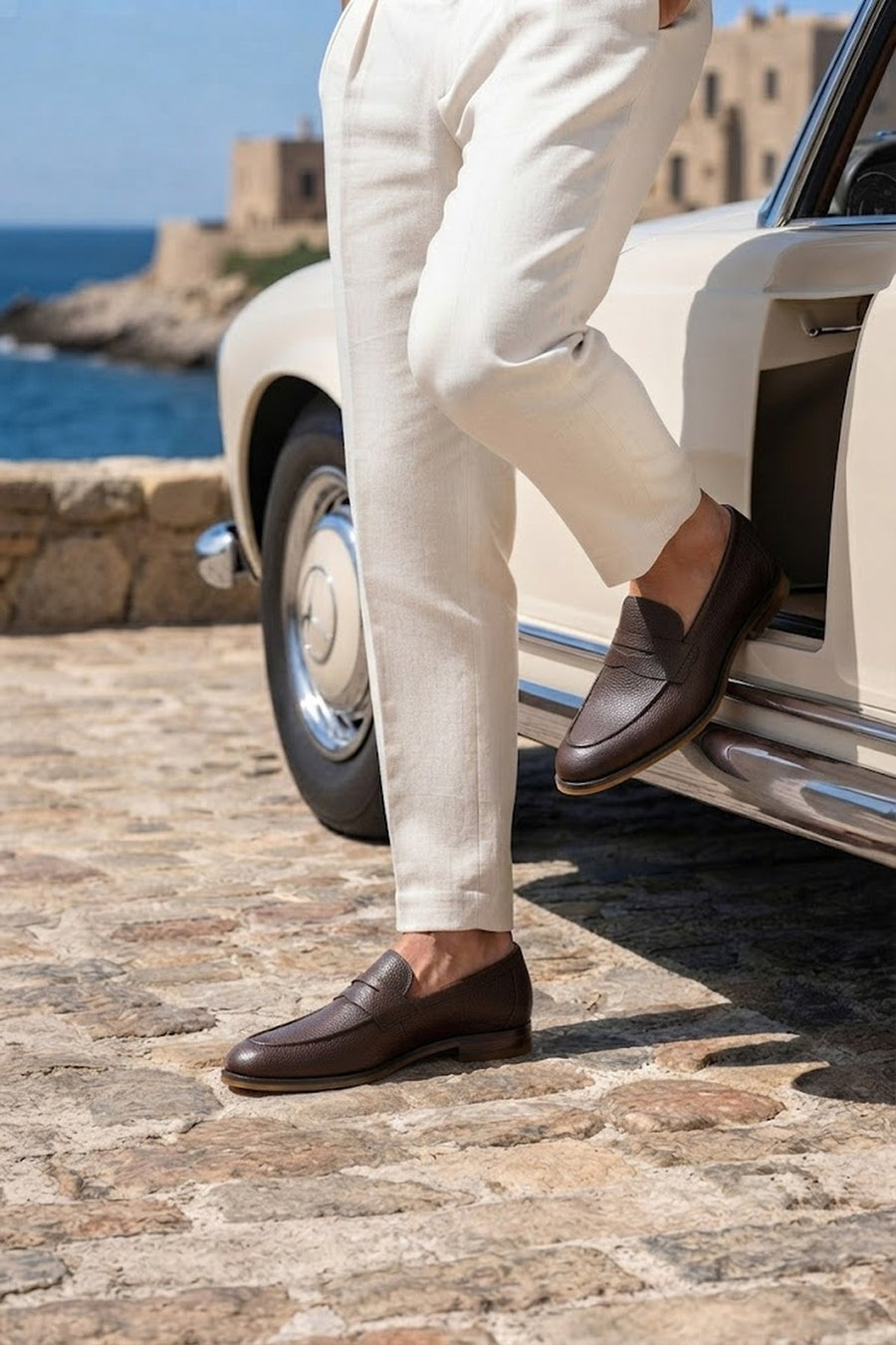Male Brown Leather Classic Loafer