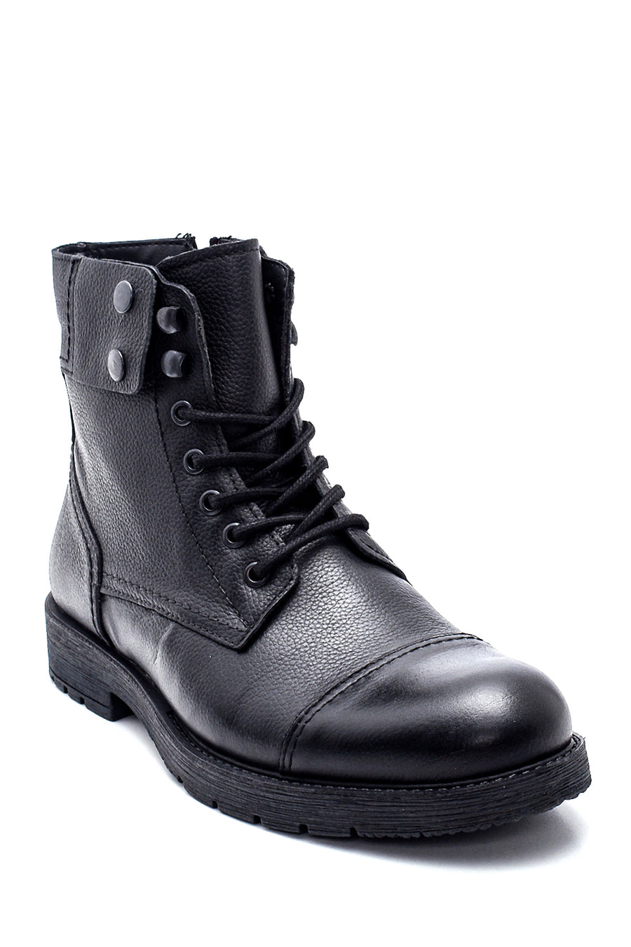 Men's Leather Zippered Boots